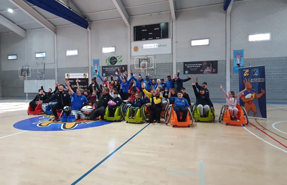 El rugbi a 7 sobre rodes, foto de grup al Joan Alay