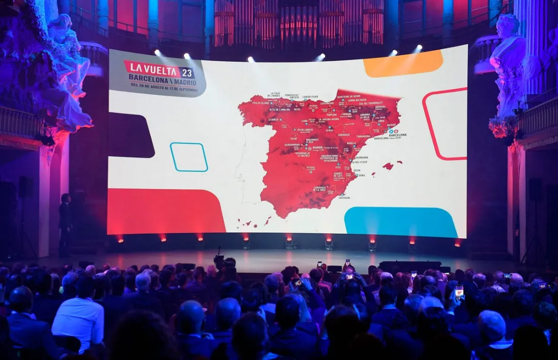 La Vuelta a Espanya es va presentar ahir al Palau de la Música de Barcelona.