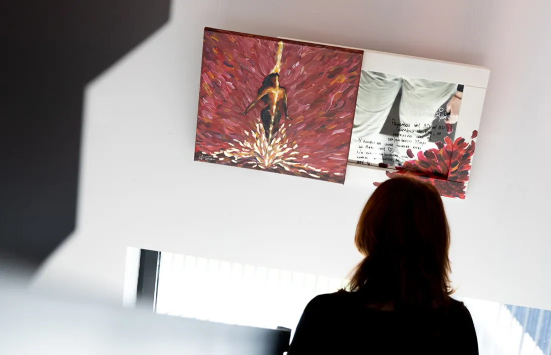 Algunes de les obres que formen part de l'exposició de Renalías.