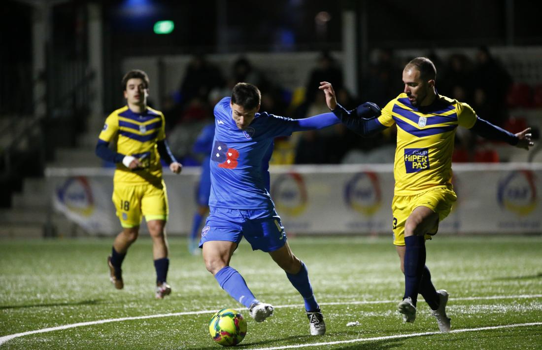 Martí Riverola, de l'Atlètic Club Escaldes, en el partit contra el Pas.