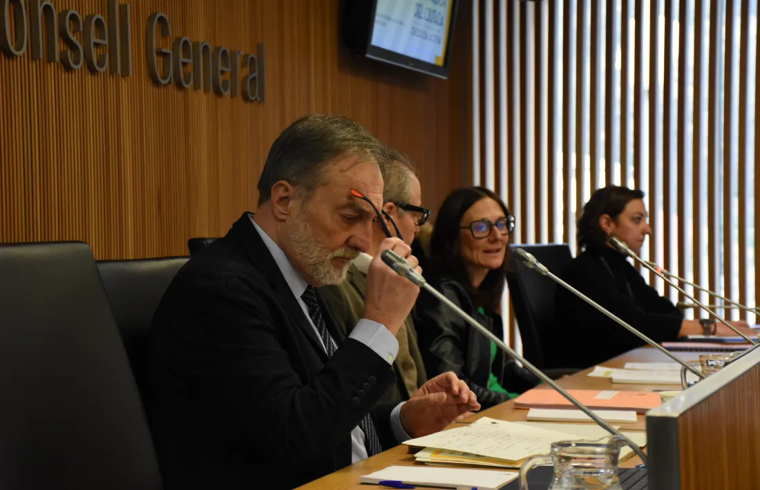 Marc Vila ha intervingut avui davant la comissió legislativa de Justícia, Interior i Afers Institucionals.