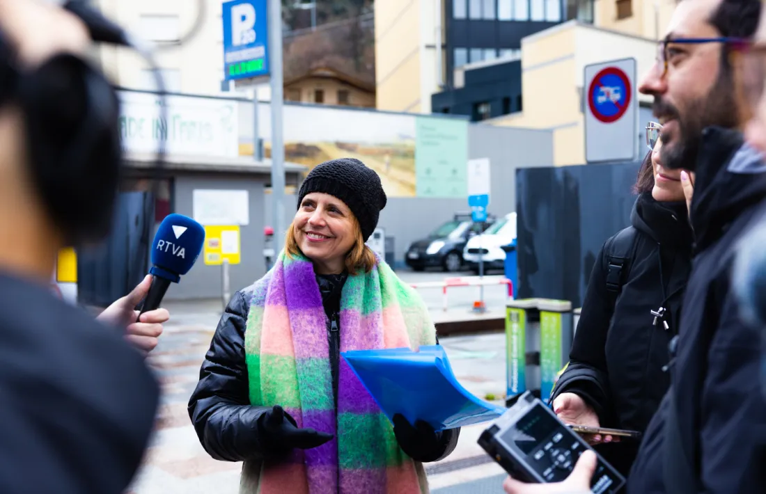 Rosa Gili ha explicat avui quan començaran les obres de l’aparcament de l’església i el que comportaran.