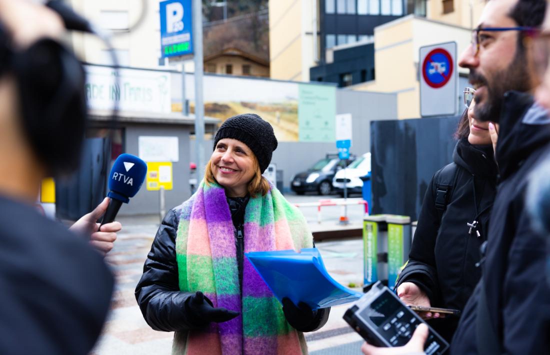 Rosa Gili ha explicat avui quan començaran les obres de l’aparcament de l’església i el que comportaran.