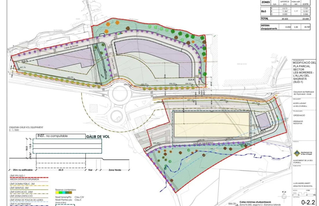Plànol dels terrenys on s'aixecaran el futur hospital i, previsiblement, una o duees superfícies comercials. 