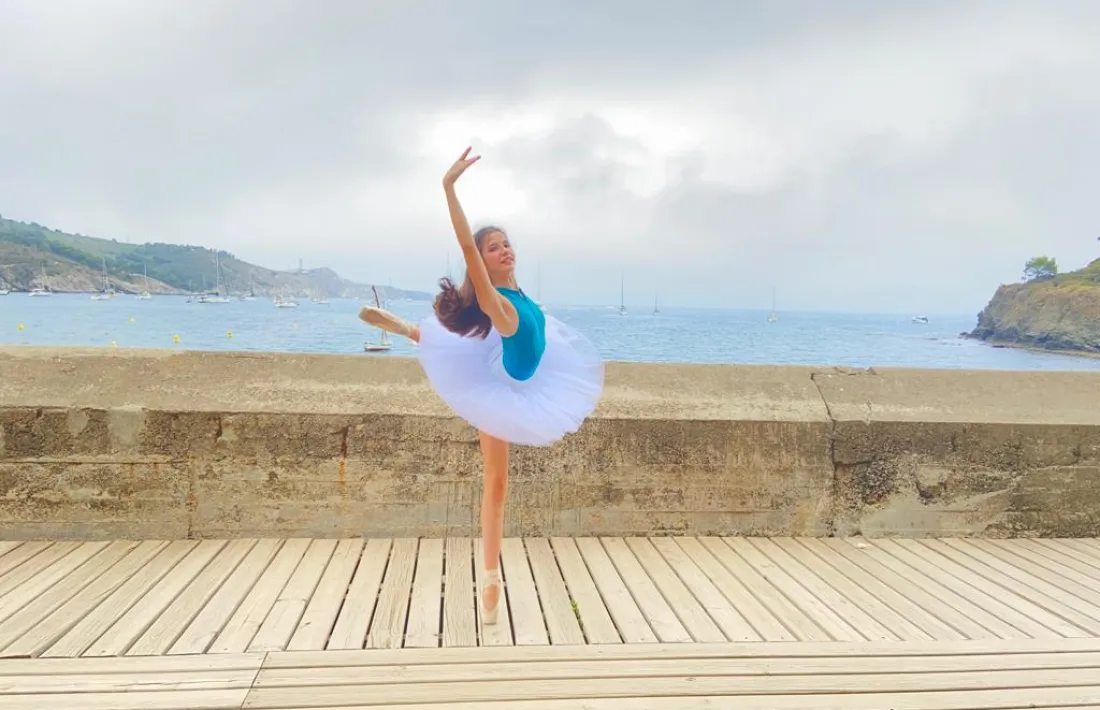 La jove ballarina massanenca, en acció.