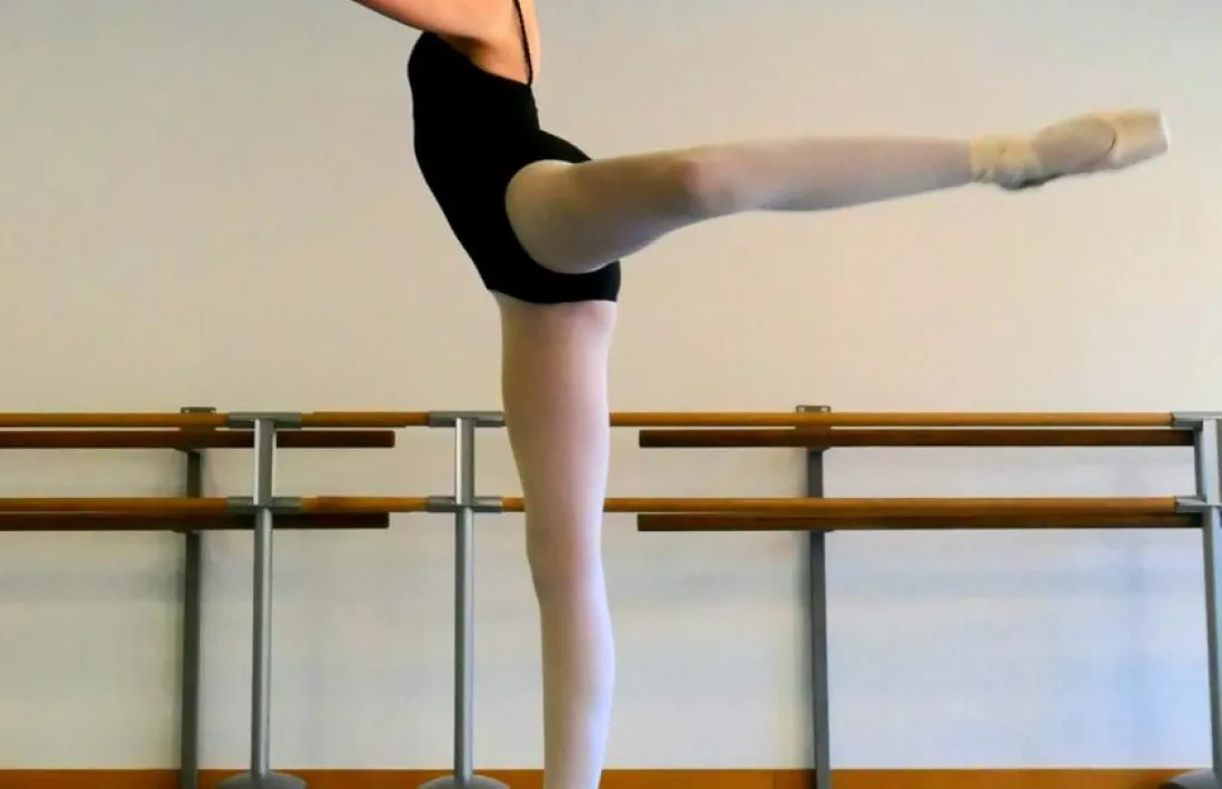 La jove ballarina massanenca, en acció.