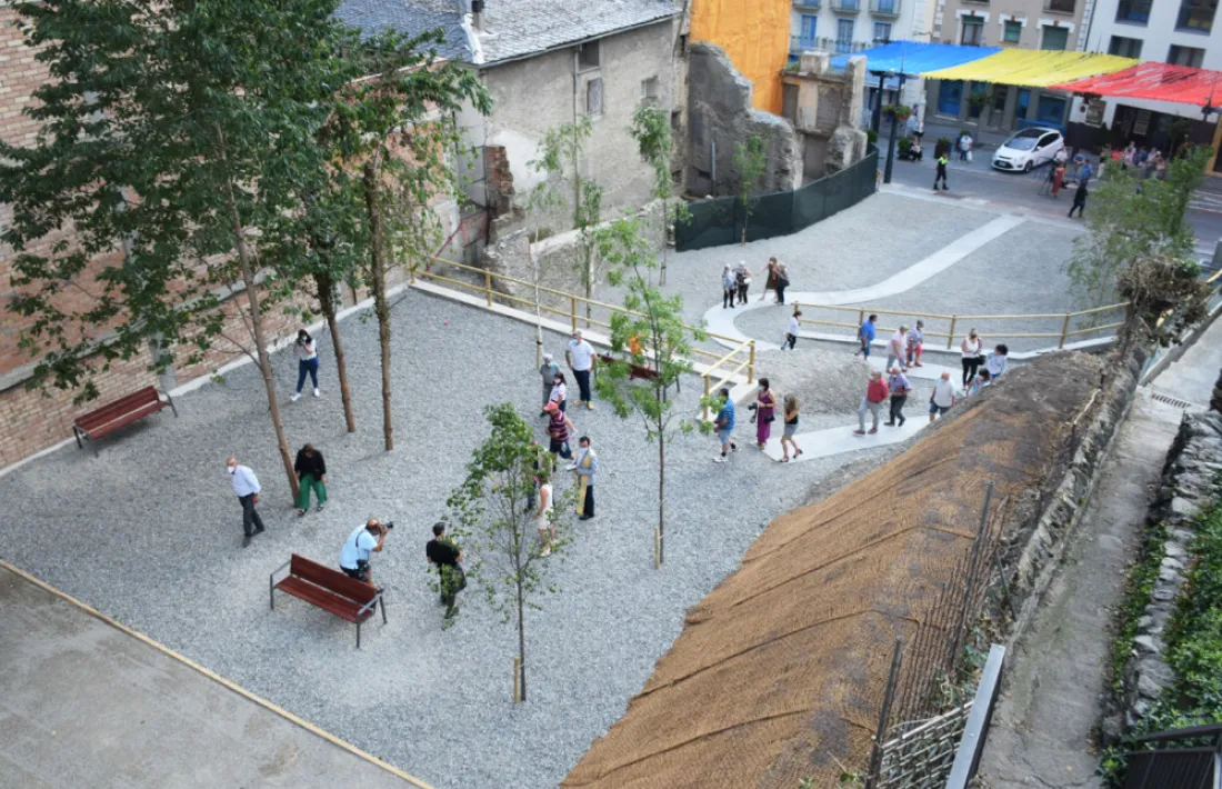 La plaça Major de Sant Julià de Lòria.