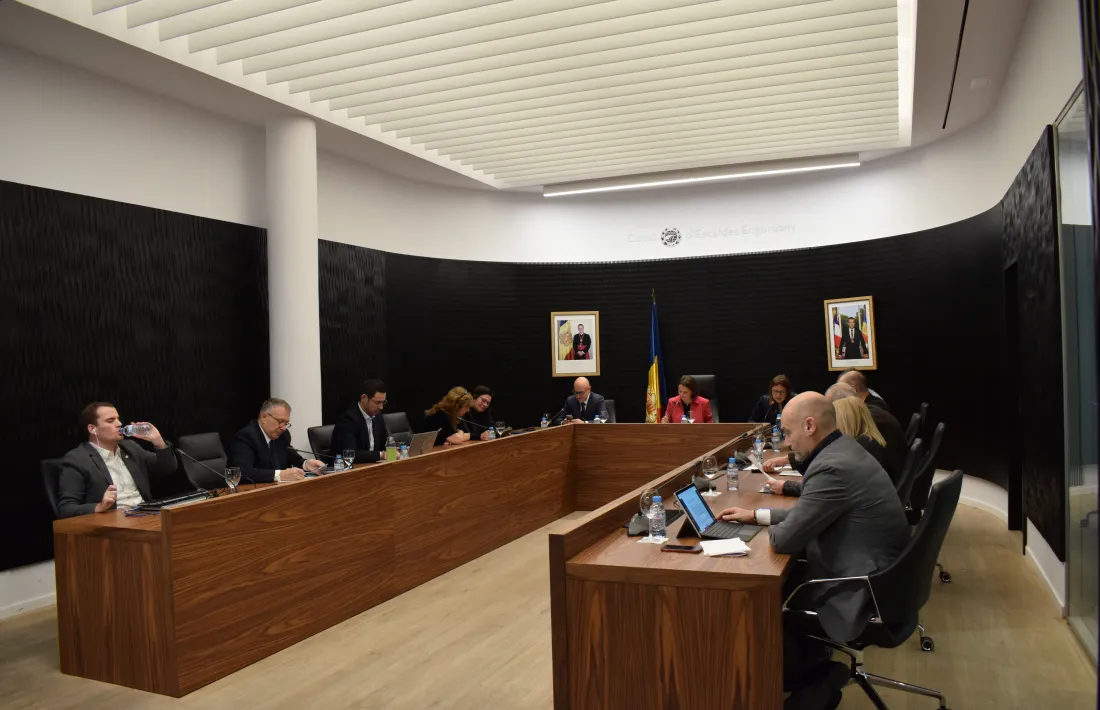 Un instant de la sessió de Consell de Comú celebrada ahir a Escaldes-Engordany.