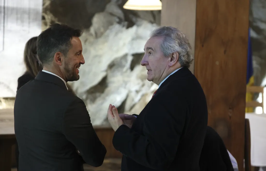 Pere López i Jaume Bartumeu van comparèixer ahir conjuntament per explicar l’acord assolit per a les eleccions.