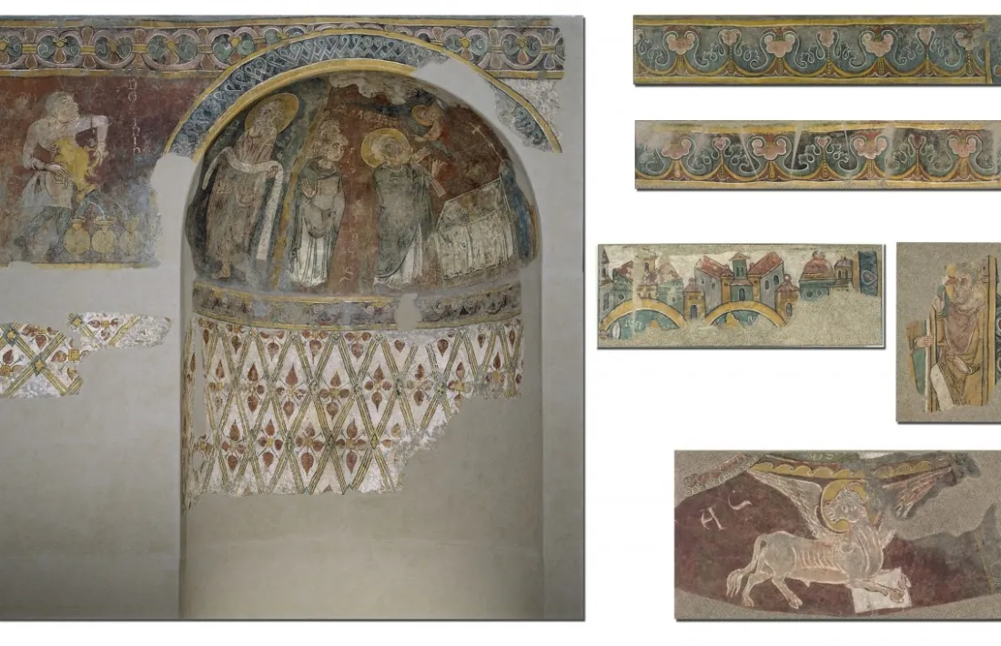  Conjunt mural procedent de Sant Esteve que es conserva al MNAC. Data del segle XII i va ser arrencat cap al 1926.