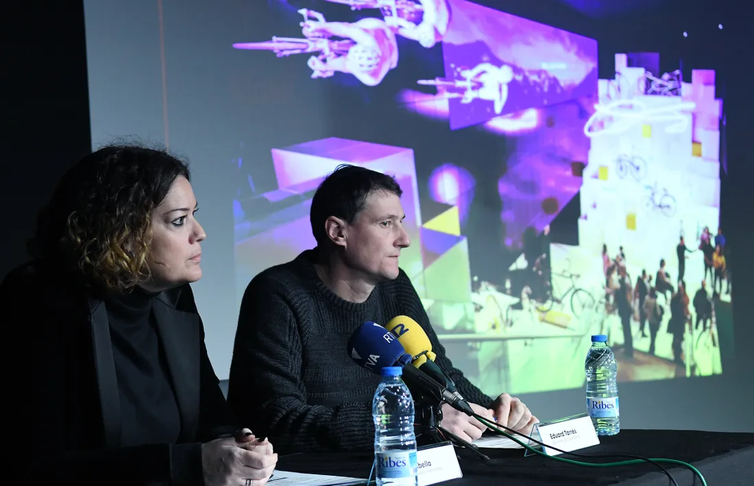 Ruth Casabella i Edu Tarrés van comparèixer ahir en nom de la Taula de museus.