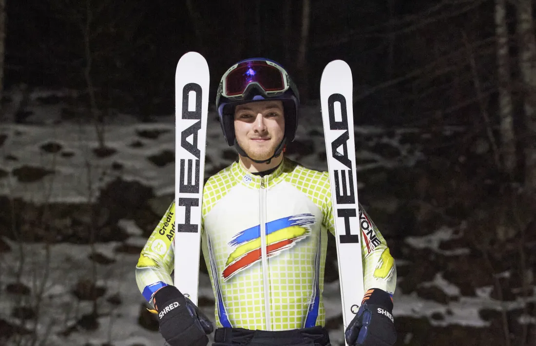 Lucas Pagès, esquiador de telemark