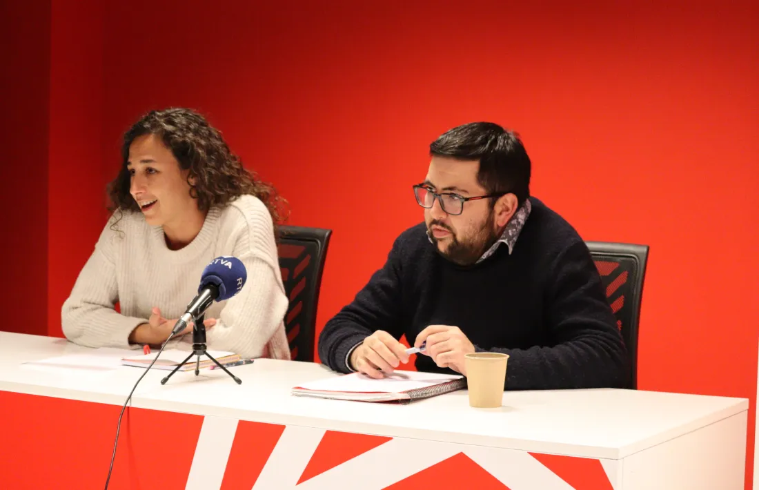 Un instant de la roda de premsa d’avui de Nazzaro i González.