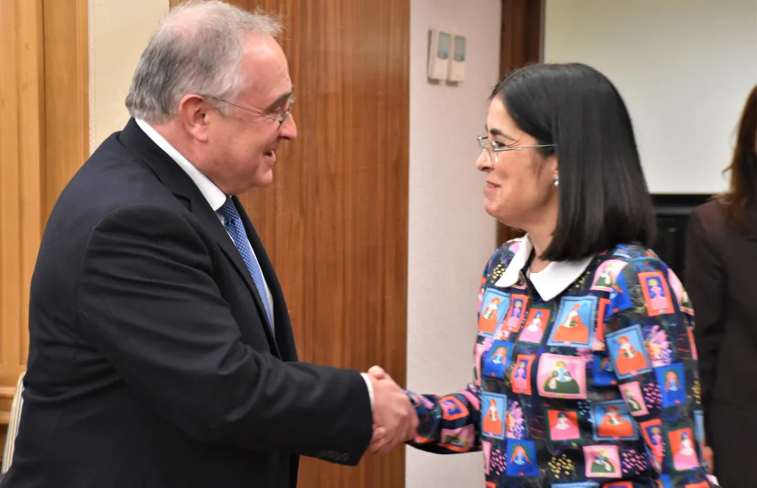 Albert Font ha signat avui el protocol amb la seva homòloga espanyola, Carolina Darias.