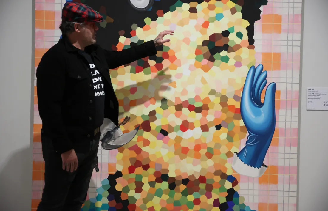 'Dona amb boina negra', de David Salle (2005).