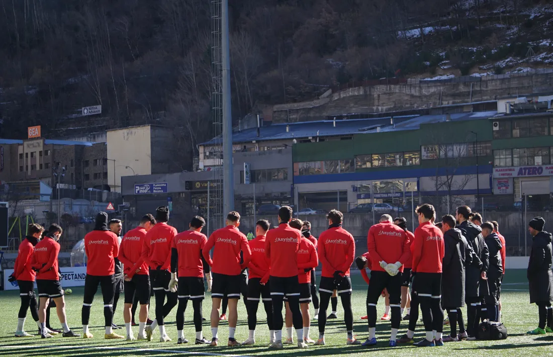 L’FC Andorra es va entrenar aquests dies al CE FAF de gespa artificial, ja que la final d’avui es jugarà sobre aquesta superfície.