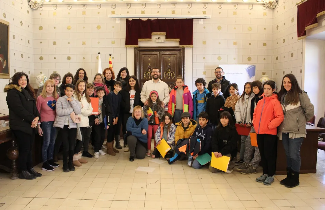 Els membres del Consell municipal d'infants. 
