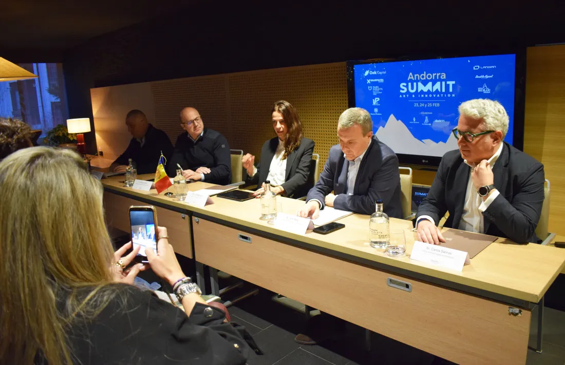 Un instant de la presentació de l’Andorra Summit Art & Innovation.