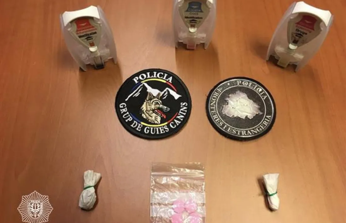 Imatge d'arxiu de droga comissada en un control a la frontera del riu Runer.