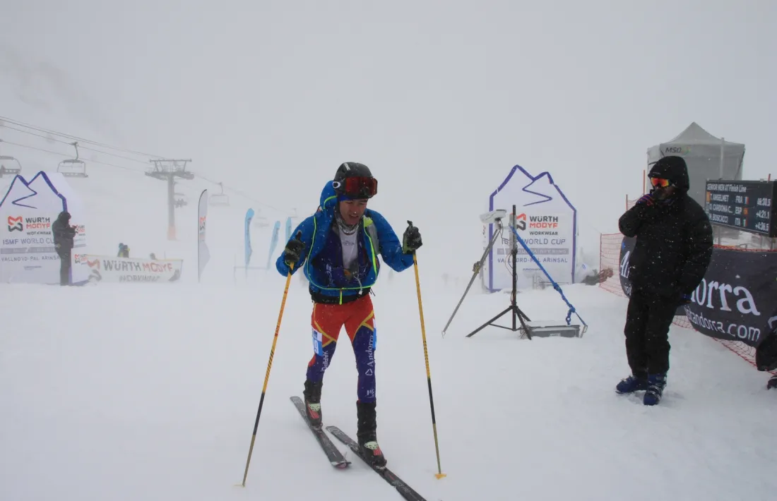 Adrià Bartumeu, l’únic sènior a Boí Taüll.