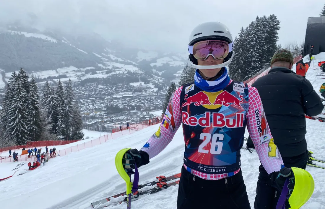 Roger Puig va competir ahir a la primera de les proves de Copa del Món de Kitzbühel.
