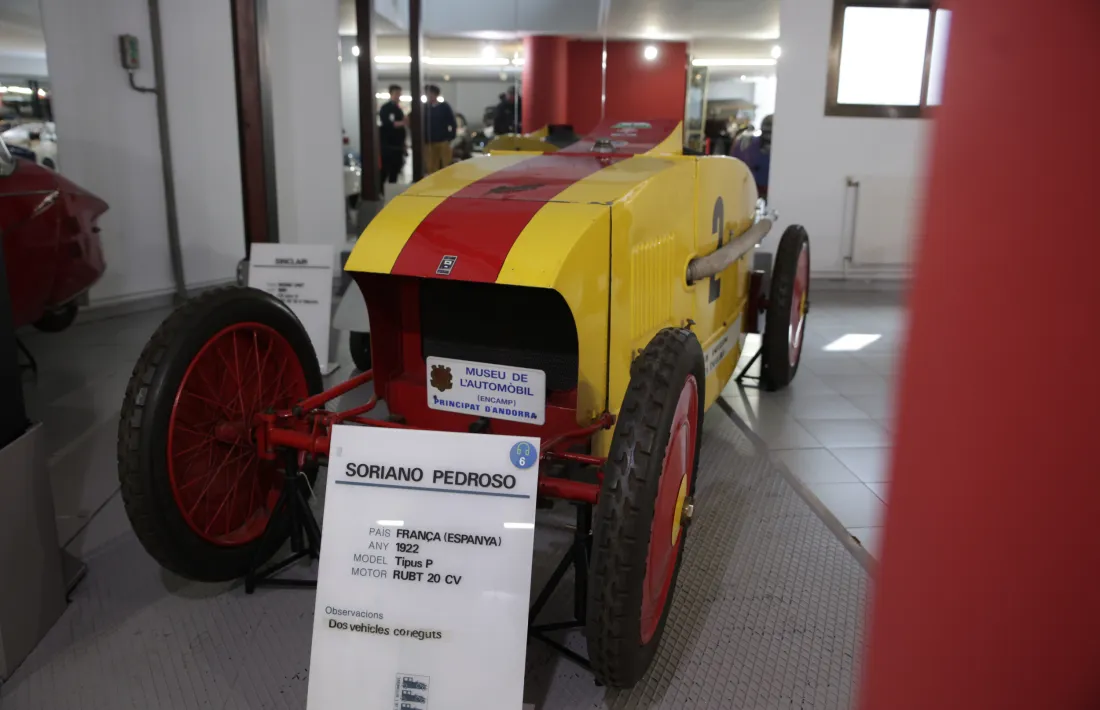 El Soriano Pedroso del 1922 que s’exhibeix a Encamp és un dels dos exemplars que es coneixen d’aquest model a tot el món.