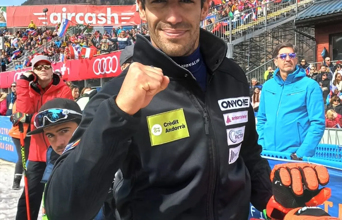 Joan Verdú celebrant la seva classificació per a les finals de la Copa del Món.