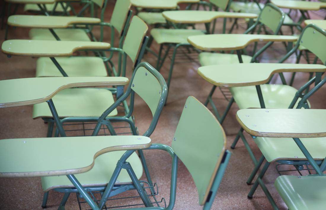 Una aula d'un centre escolar del país.