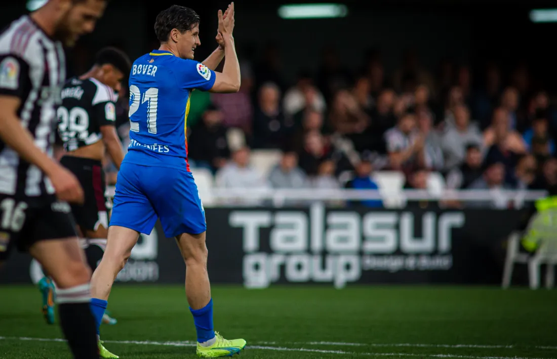 Rubén Bover va marcar el seu primer gol a la Lliga SmartBank a Cartagonova.