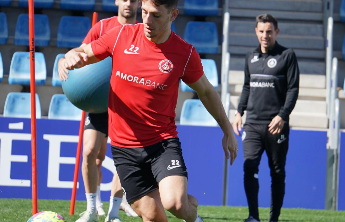 Iván Gil, a l’entrenament d’ahir.