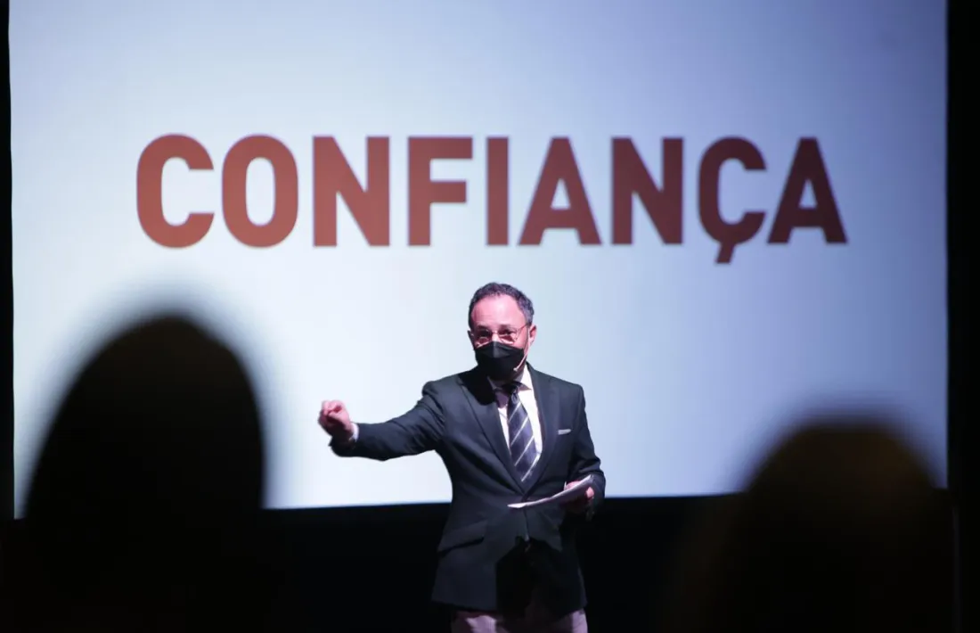 Un moment de la presentació dels candidats demòcrates que concorreran als comicis del 2 d’abril ahir a Encamp.