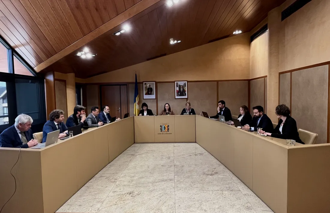 Un instant dela sessió de consell de Comú celebrada aquest matí a la Massana.