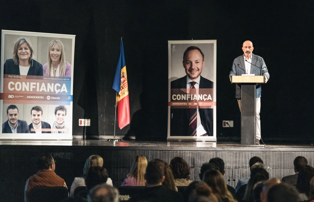 Benazet, que tanca la llista nacional de Demòcrates, a la reunió de ponle d'aquesta nit a Ordino.