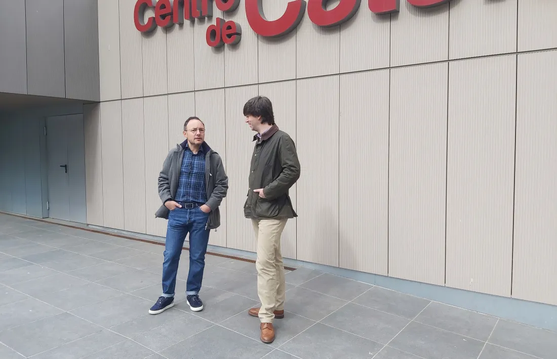 Xavier Espot i el número 3 de la nacional, Carles Enseñat, aquest matí a Encamp.