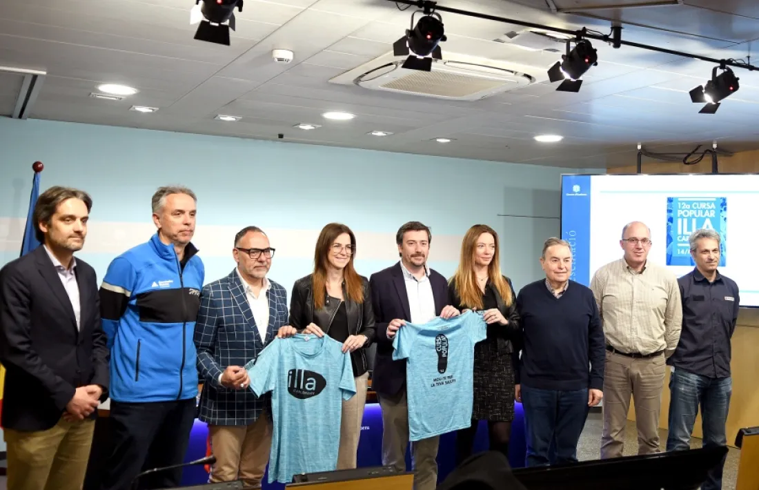 La presentació de la cursa popular Illa Carlemany que ha tingut lloc aquest dilluns.