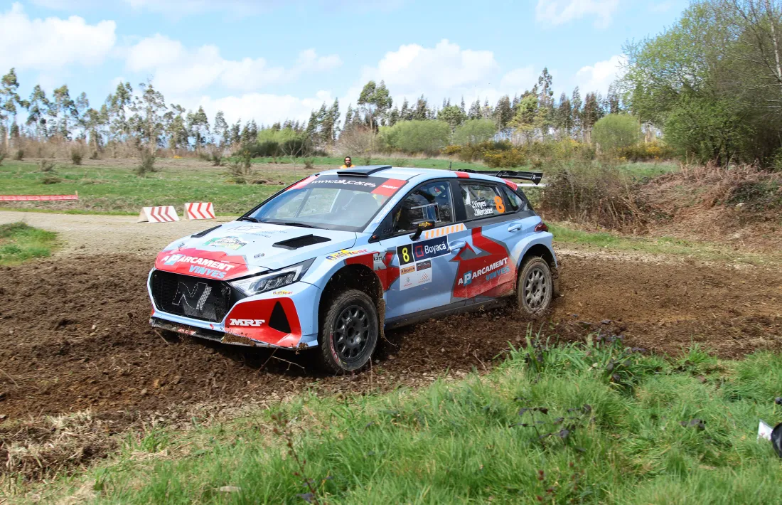 Joan Vinyes, al Ral·li da Auga, en la seva estrena a la Copa d’Espanya amb el Hyundai R5.