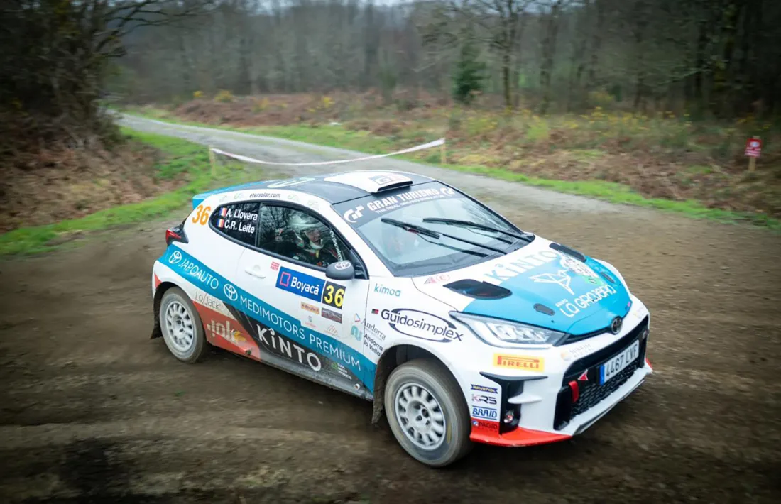 Albert Llovera, amb Claudi Ribeiro ‘Leites’, a la Toyota Racing Cup del Ral·li da Auga.