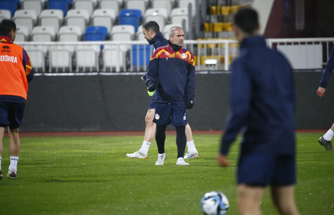 Marc Pujol, als seus 40 anys, podrà superar els partits disputats per Òscar Sonejee si juga contra Kosovo. 