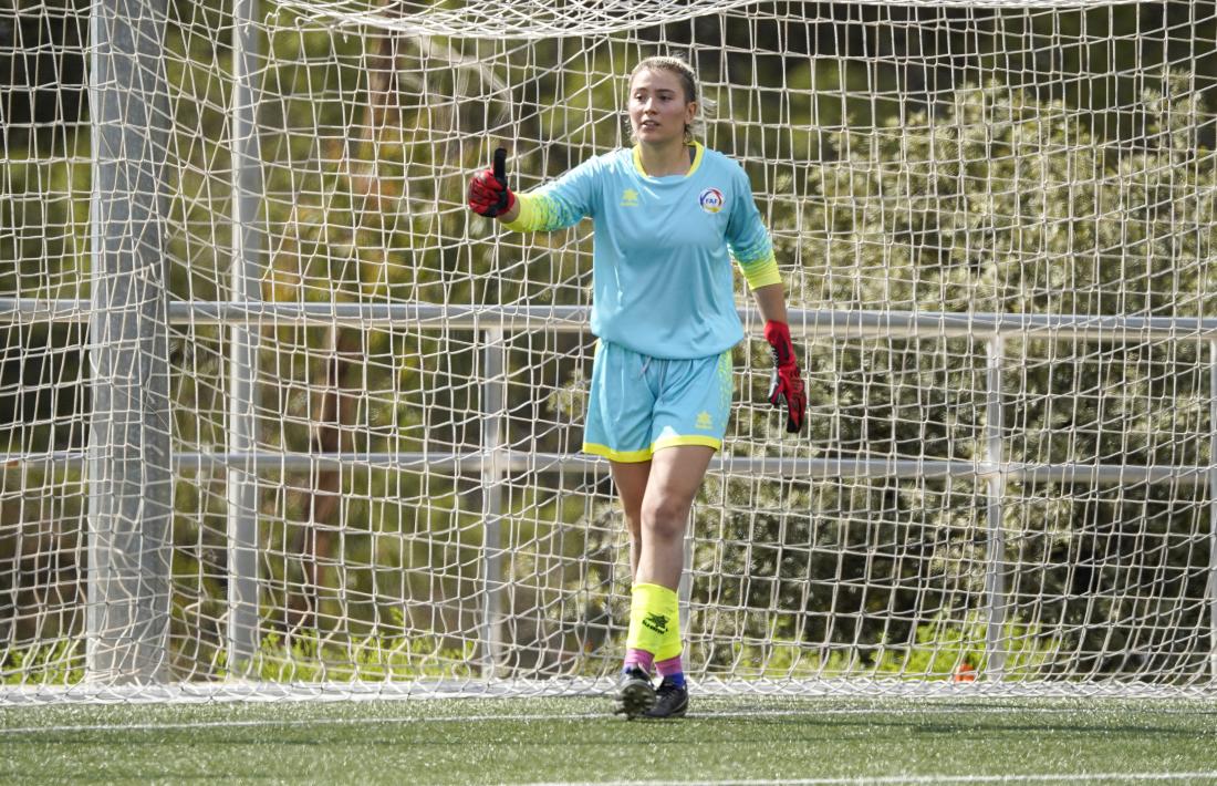 Paz González, portera xilena, va debutar el 19 de març amb l’Enfaf Construccions Modernes al terreny de joc del Sabadell amb triomf per 1 a 3.