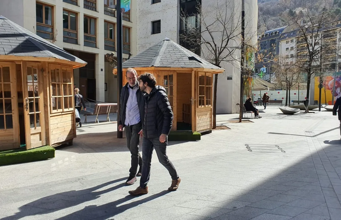 Els caps de la territorial de la capital, Martí Alay (dreta) i Miquel Clua, al Fener.