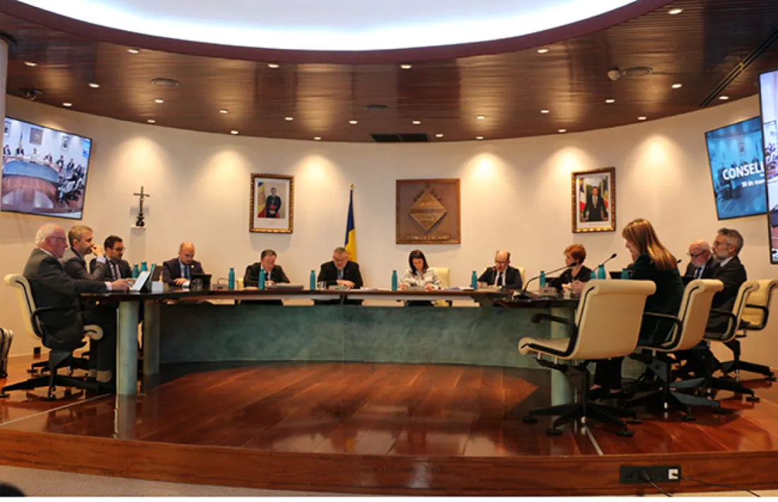 Un moment de la sessió de consell de Comú d'avui.