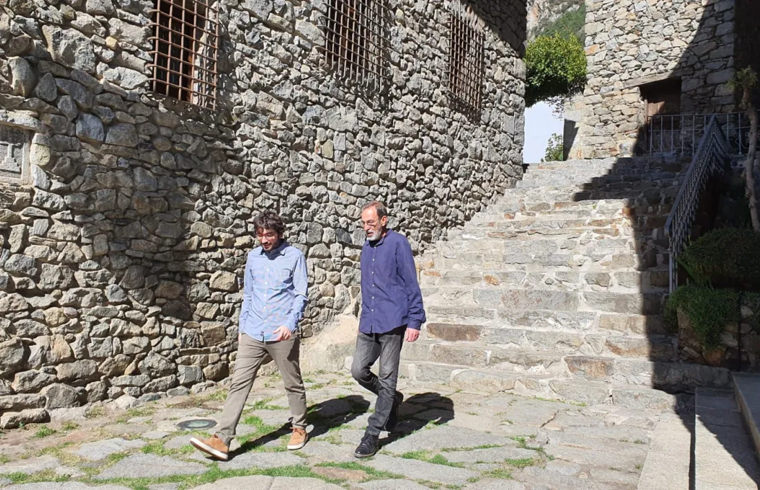 :ls candidats de Concòrdia a la capital, Martí Alay i Miquel Clua, a la Casa de la Vall, on volen ubicar l'Espai de Creació.