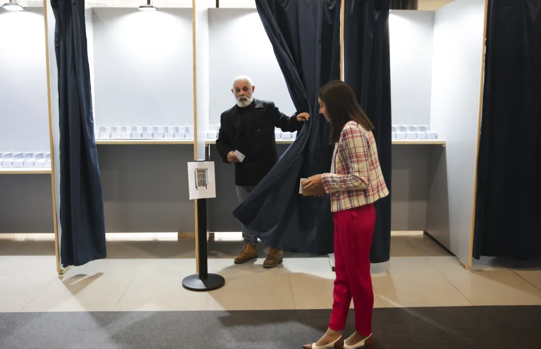 El candidat de PS SDP+ a la Massana, Miquel Moliné i la seva filla, Laia Moliné. 