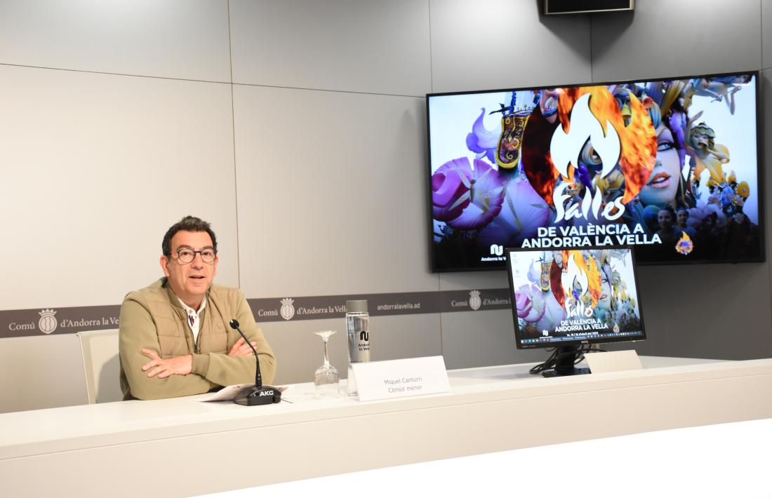 El cònsol menor d'Andorra la Vella, Miquel Canturri, en la presentació de l'esdeveniment.