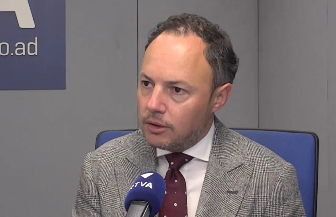 El cap de Govern, Xavier Espot, durant l'entrevista a RNA.