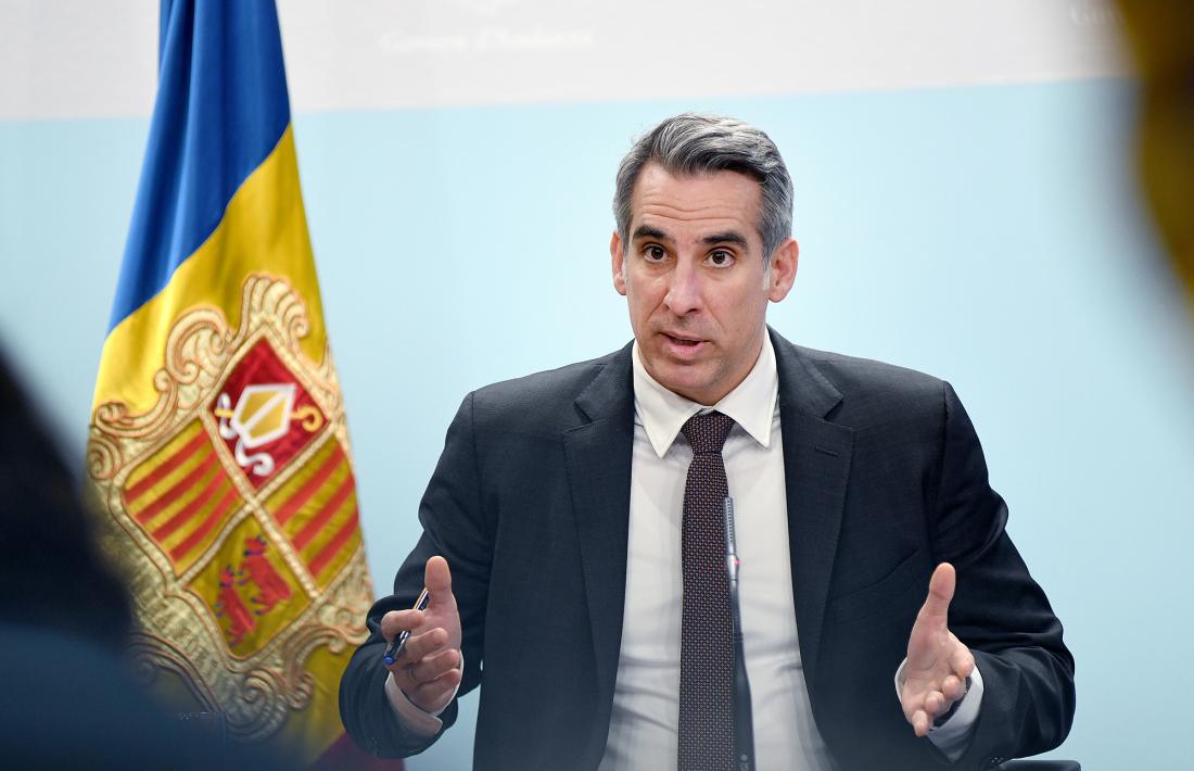 El ministre de Finances en funcions, César Marquina, en una compareixença anterior.