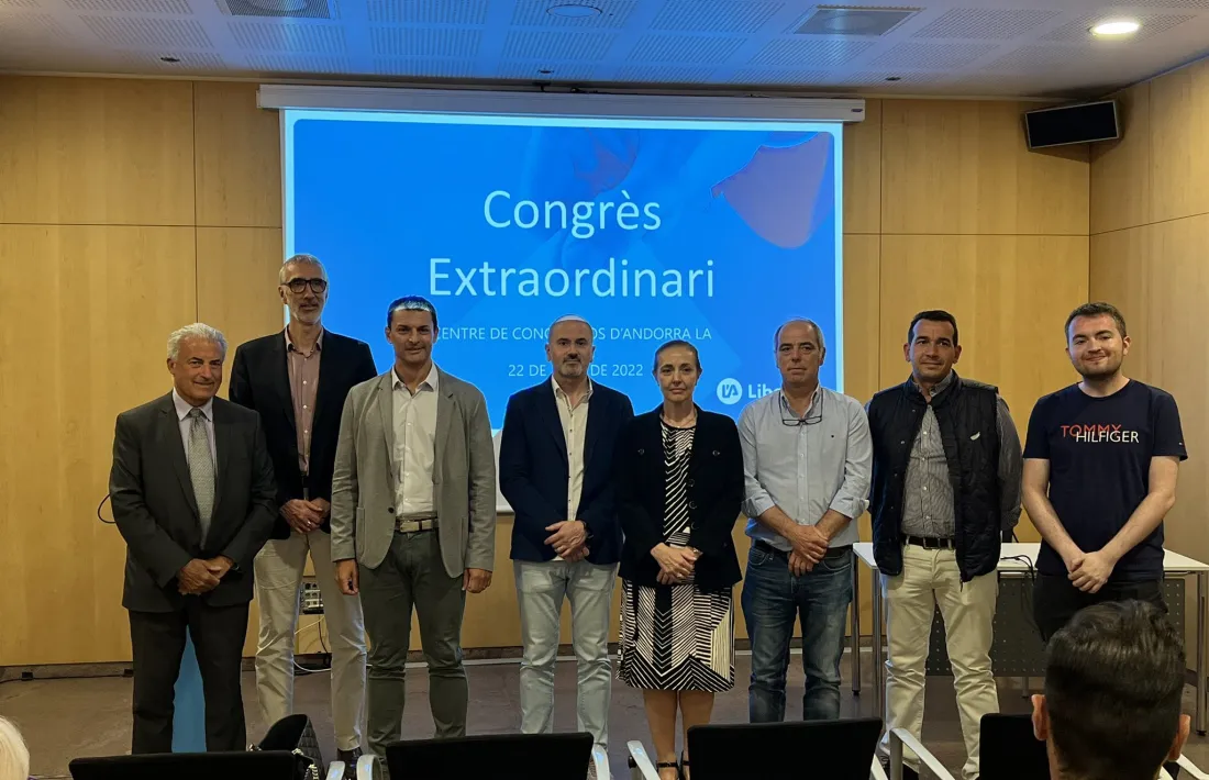 L'executiva de Liberals, presidida per Jordi Gallardo, sorgida del congrés extraordinari del juny passat.