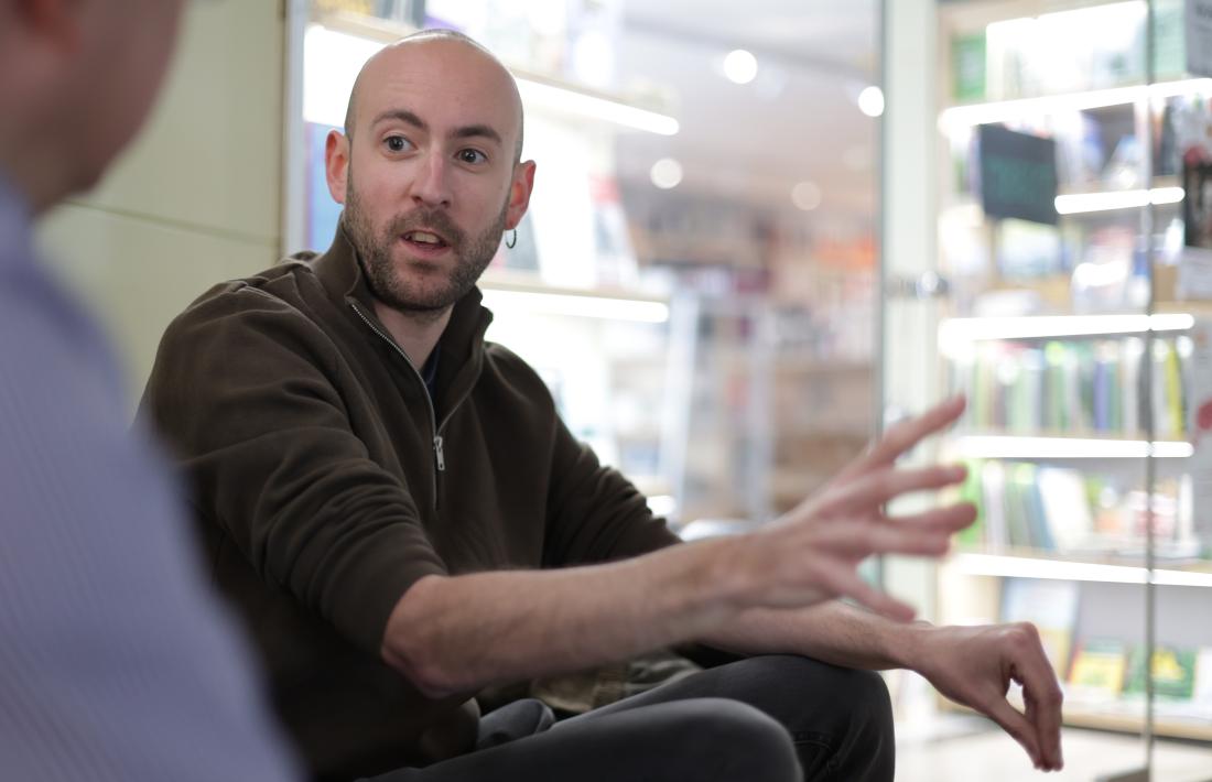 L'histiriador alturgellenc, entrevistat ahir a la llibreria La Trenca de la capital.