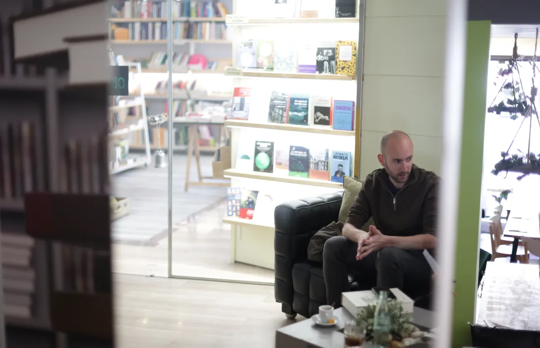 L'histiriador alturgellenc, entrevistat ahir a la llibreria La Trenca de la capital.