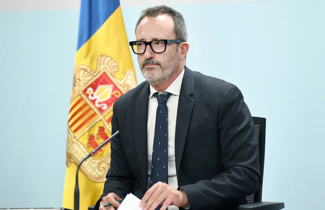 El titular de Territori i Habitatge en funcions, Víctor Filloy, en la compareixença d’avui posterior al consell de ministres.